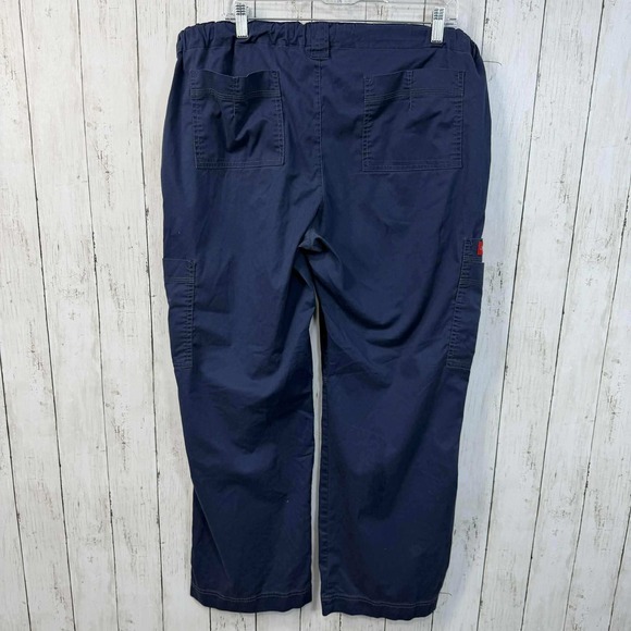 Women's Dickies Navy Blue Scrub‎ Pants Cargo Utility Drawstring Size L - Picture 3 of 6